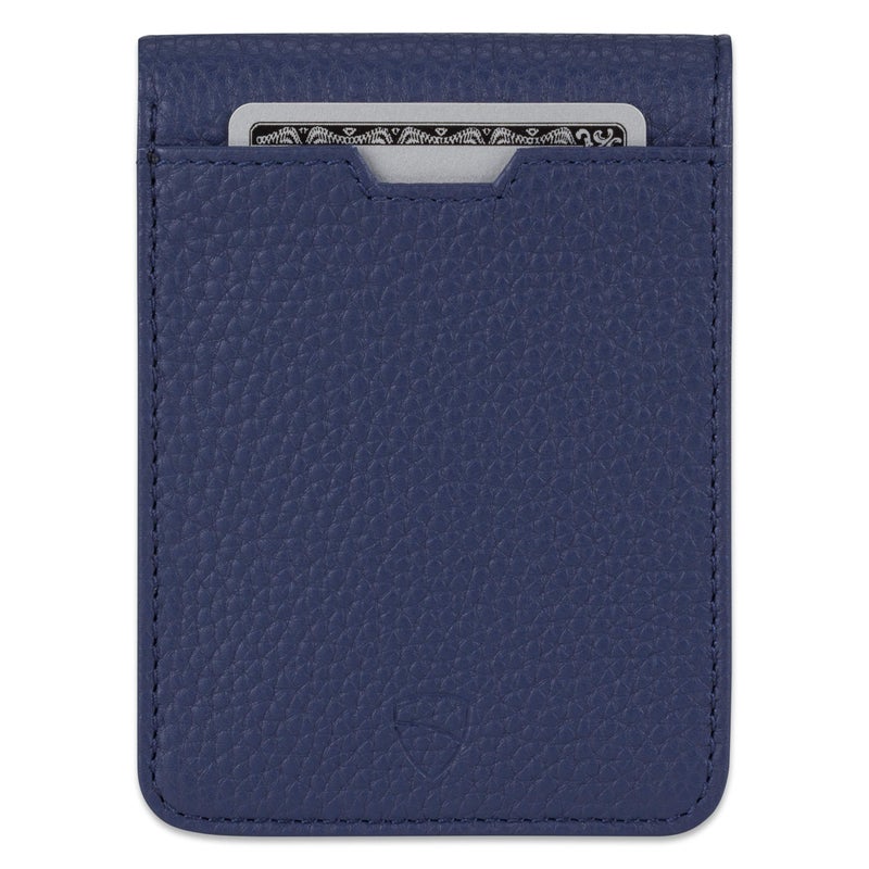Vaultskin MANHATTAN Slim RFID Blocking Bifold Leather Wallet for Men - Minimalist Front Pocket Card Holder, Holds 9 Cards & Cash, Premium Italian Leather (Matt Blue) - Image 3